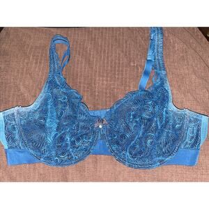 Cacique Lane Bryant Women’s Blue Lace Bra Size 32C